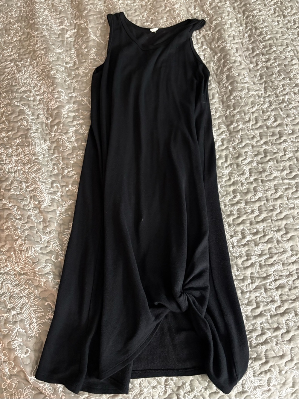 Pinkblush Black Sleeveless Midi Dress with Front Knot